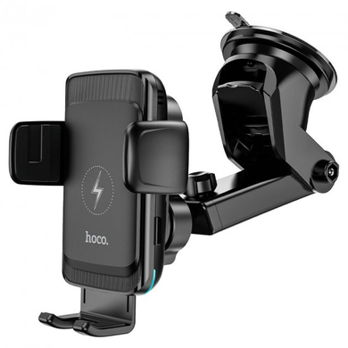 Автотримач Hoco S35 Smart alignment wireless charging car holder black