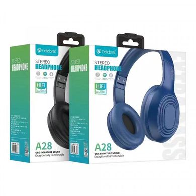 Bluetooth стерео гарнитура Celebrat A28 blue