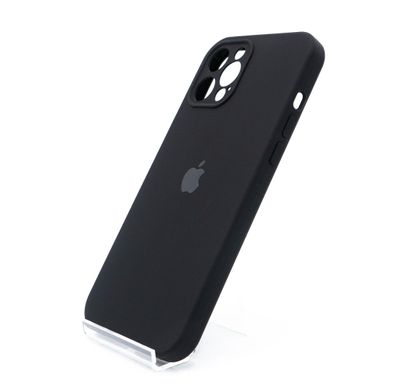Силіконовий чохол Full Cover для iPhone 12 Pro Max black Full Camera