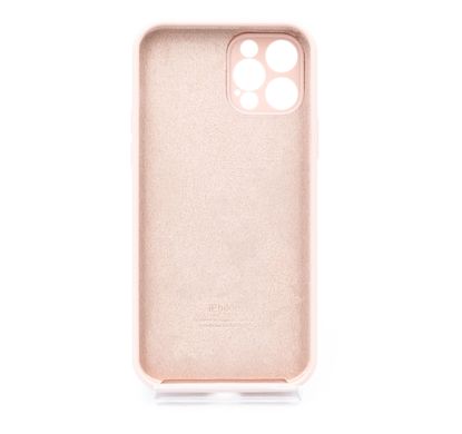 Силіконовий чохол Full Cover для iPhone 12 Pro pink sand Full Camera