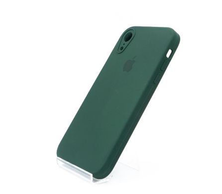Силіконовий чохол Full Cover Square для iPhone XR dark green Full Camera