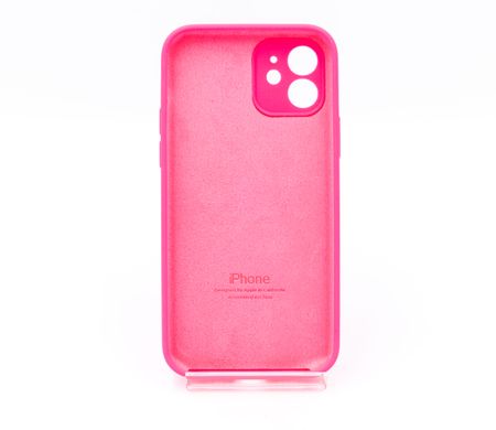 Силіконовий чохол Full Cover для iPhone 12 fluoriscence pink Full Camera