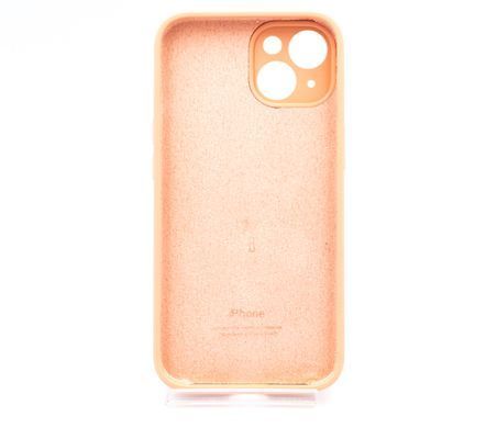 Силіконовий чохол Full Cover для iPhone 14 peach Full Camera