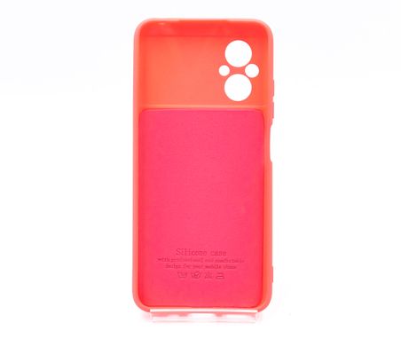 Силіконовий чохол Full Cover для Xiaomi Poco M5 pink Full Camera без logo