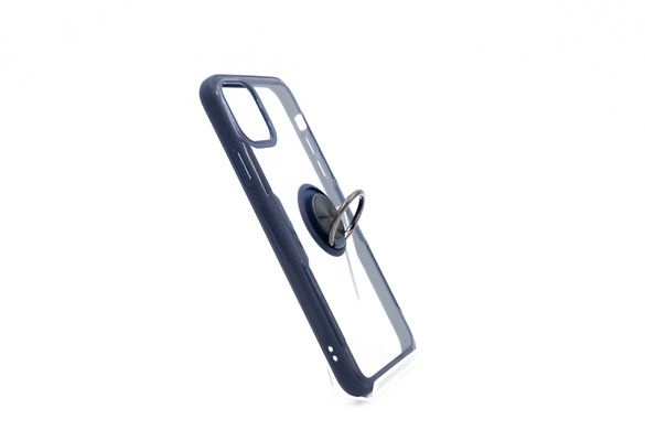 TPU+PC чохол Deen CrystalRing с магнитом для iPhone 11 Pro Max clear/blue
