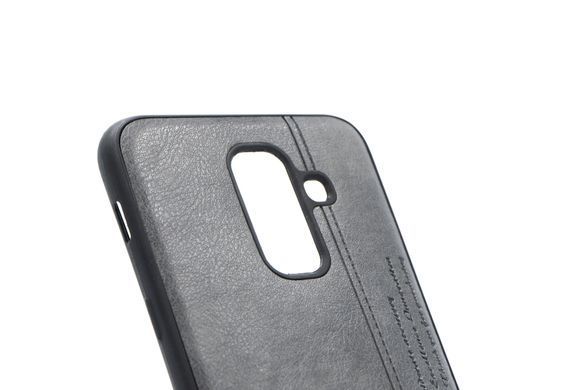 Чехол BMW Leather для Samsung A6+2018 gray