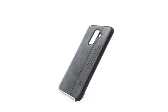 Чехол BMW Leather для Samsung A6+2018 gray