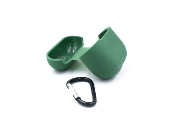 Чохол for AirPods 3 силіконовий + карабін dark green тех.пах.