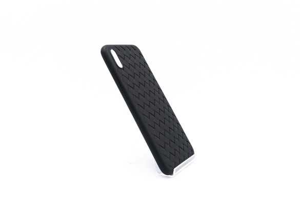 Силіконовий чохол Weaving case для iPhone XS Max black (плетінка)