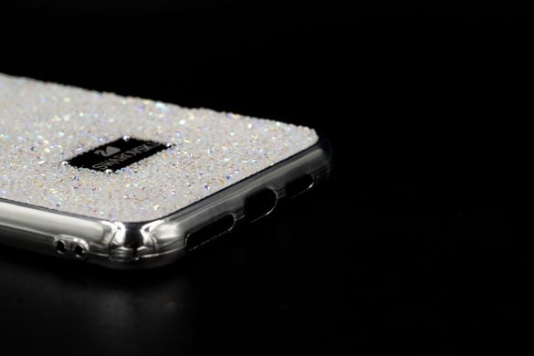 Силіконовий чохол Bling World для iPhone XS Max Copy white Swarovski (TPU+LCPC)