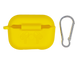 Чохол for AirPods Pro силіконовий Slim Logo 2в1 + карабін yellow тех.пак.