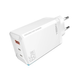 Мережевий зарядний пристрій Yoki Led Series YK-65 2Type-C + 1USB Gan PD 65W white