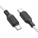 Кабель Hoco X90 Cool 60W silicone charging data cable for Type-C to Type-C 3A/1m white