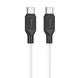 Кабель Hoco X90 Cool 60W silicone charging data cable for Type-C to Type-C 3A/1m white