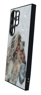 TPU+PC чехол Prisma Ladies для Samsung S24 Ultra girl with Phone Full Camera