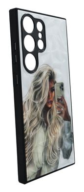 TPU+PC чехол Prisma Ladies для Samsung S24 Ultra girl with Phone Full Camera