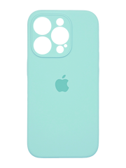 Силіконовий чохол Full Cover для iPhone 15 Pro azure (marine green) Full Camera
