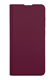 Чехол книжка FIBRA (рельеф) для Samsung A37 marsala (bordo) Full Camera