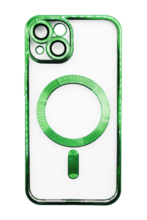 Чохол Metal Matte with MagSafe для iPhone 14 dark green Full Camera