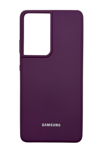 Силиконовый чехол Silicone Cover для Samsung S21 Ultra grape