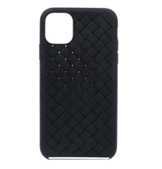 Силіконовий чохол Weaving case для iPhone 11 black (плетенка)