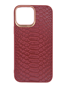 Чохол Kajsa Snake Pattern для iPhone 13 Pro Max burgundy