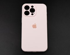 Силіконовий чохол Full Cover для iPhone 14 Pro Max chalk pink Full Camera