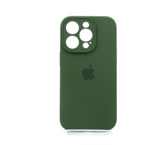 Силіконовий чохол Full Cover для iPhone 14 Pro dark green Full Camera