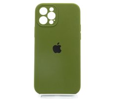 Силіконовий чохол Full Cover для iPhone 12 Pro dark olive Full Camera