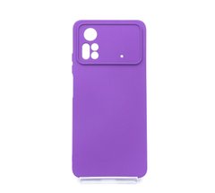 Силіконовий чохол Full Cover для Xiaomi Poco X4 Pro 5G purple Full Camera без logo
