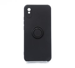 Чохол (TPU) Candy Ring для Xiaomi Redmi 9A black Full Camera