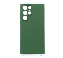 Силіконовий чохол Full Cover для Samsung S22 Ultra dark green Full Camera без logo
