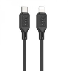 PD Кабель HOCO X90 Cool silicone charging data cable PD-to-Lightning 3A/PD20W/1m. Black