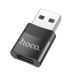 Перехідник Hoco UA17 USB Male to Type-C female USB2.0 adapter black