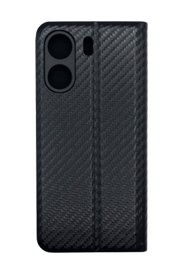 Чохол книжка Flip Cover "Carbon" для Xiaomi Redmi 13C 4G black