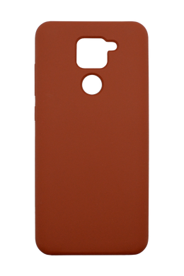 Силиконовый чехол Full Cover для Xiaomi Redmi Note 9/Redmi 10X brown без logo