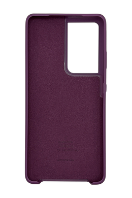 Силиконовый чехол Silicone Cover для Samsung S21 Ultra grape