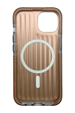 TPU чохол Ribbed Matte with MagSafe для iPhone 13/14 gold