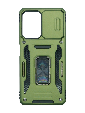 Чохол Camshield Army Ring для Xiaomi Poco F5/Note 12 Turbo army green протиуд. шторка/захист камери