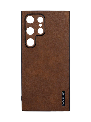 Чехол WAVE Leather для Samsung S24 Ultra dark brown Full Camera