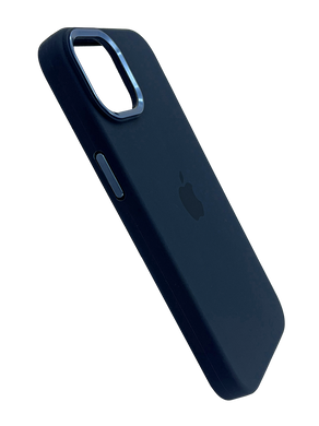 Силіконовий чохол Metal Frame and Buttons для iPhone 13 midnight blue