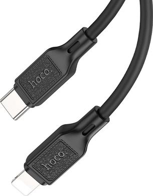 PD Кабель HOCO X90 Cool silicone charging data cable PD-to-Lightning 3A/PD20W/1m black
