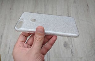 Силиконовый чехол Shine для Huawei Y7 prime-2018 silver