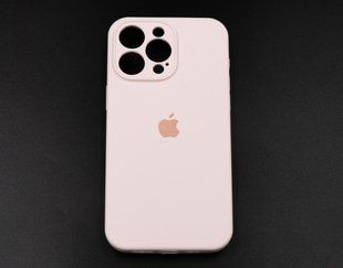 Силіконовий чохол Full Cover для iPhone 14 Pro Max chalk pink Full Camera
