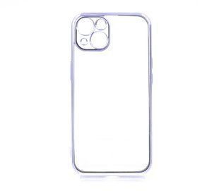Силіконовий чохол Clear для iPhone 13 violet Full Camera з глянсовою окантовкою