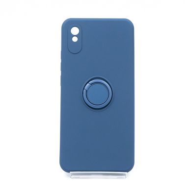 Чохол (TPU) Candy Ring для Xiaomi Redmi 9A blue Full Camera