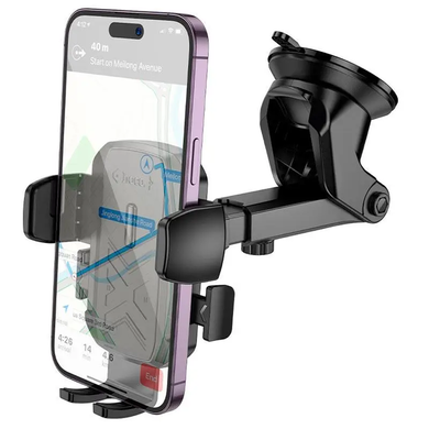 Автодержатель Hoco H65 Gamble one-button car holder(center console) black