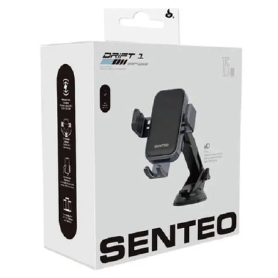 Автодержатель с беспроводным ЗУ Senteo SH-01 DRIFT with MagSafe PD на плоскую поверхность black