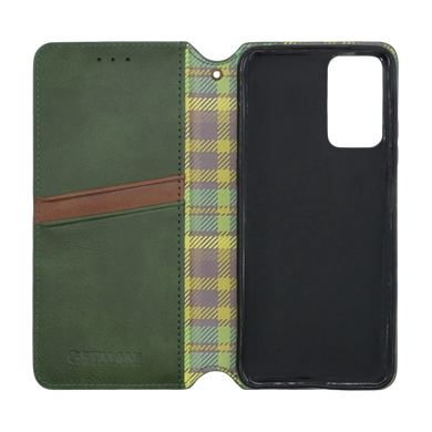 Чохол-книжка шкіра для Xiaomi Redmi Note 12S green Getman Cubic PU