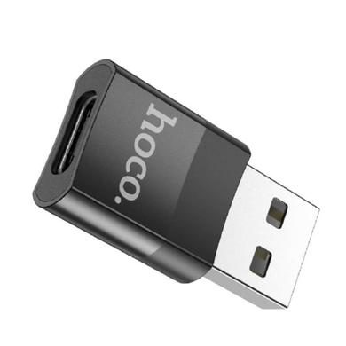 Перехідник Hoco UA17 USB Male to Type-C female USB2.0 adapter black